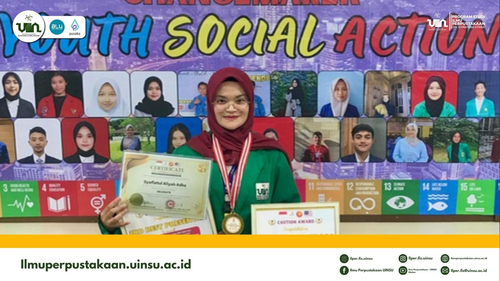 Dari Hati ke Aksi: Mahasiswa Ilmu Perpustakaan UINSU Torehkan Inspirasi di Kancah Internasional