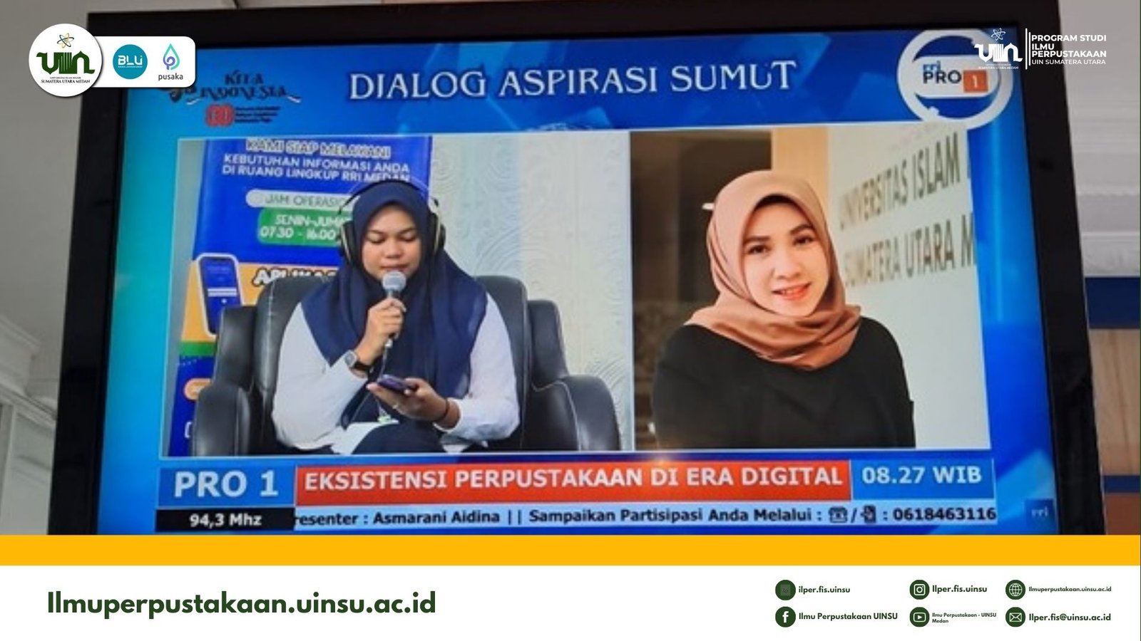 Eksistensi Perpustakaan di Era Digital: Dosen Ilmu Perpustakaan UIN Sumatera Utara Jadi Narasumber di RRI Medan